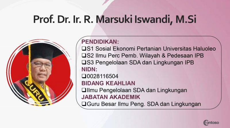 Prof. Dr. Ir. R. Marsuki Iswandi, M.Si
